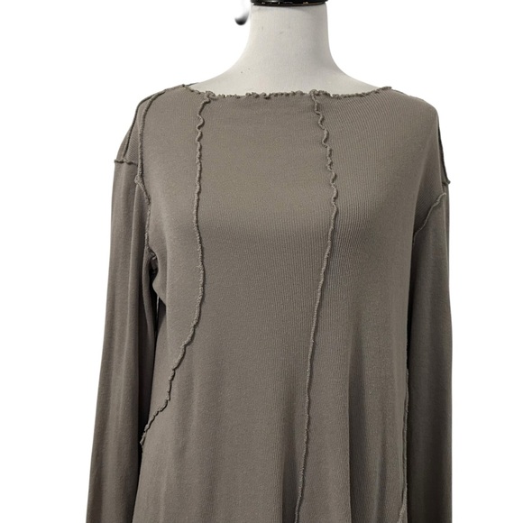 Free People We The Free Women Full Swing Tunic XL Grau Long Sleeve Asymmetrical - Picture 4 of 9